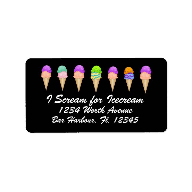 Icecream Label - SRF Adressaufkleber (Vorne)