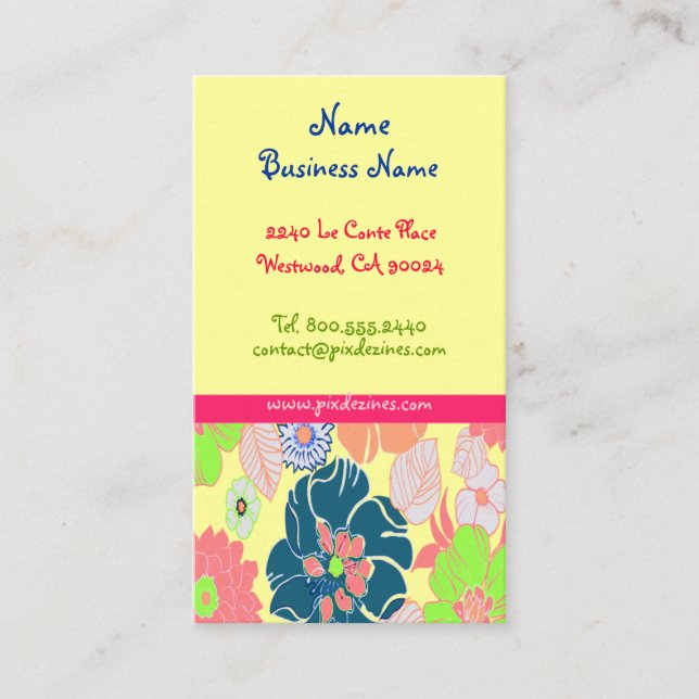 Icecream poppies Retro-Visitenkarten Visitenkarte (Vorderseite)