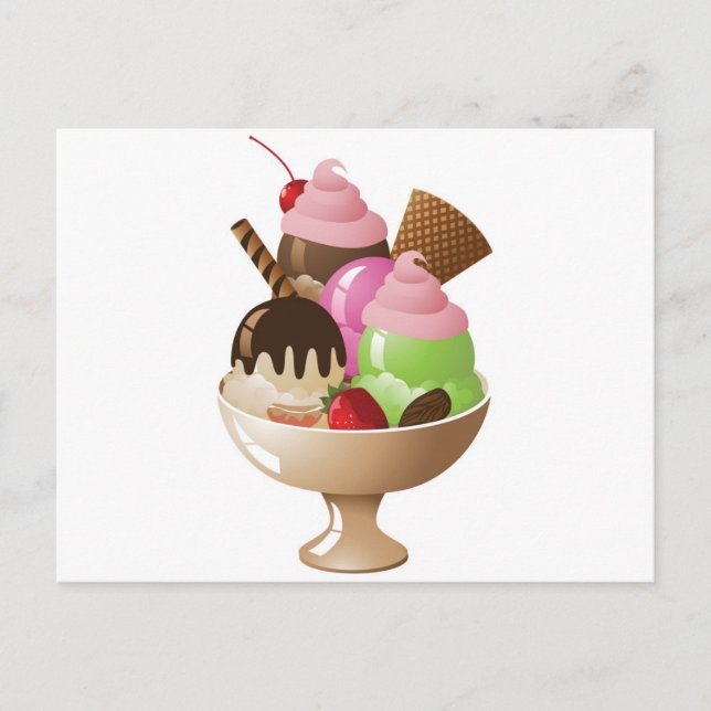 IceCreamSundae Postkarte (Vorderseite)