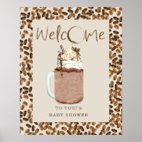 Iced Coffee Beans Baby Dusche Begrüßung
