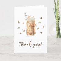 Iced Coffee brauen Babydusche Danke