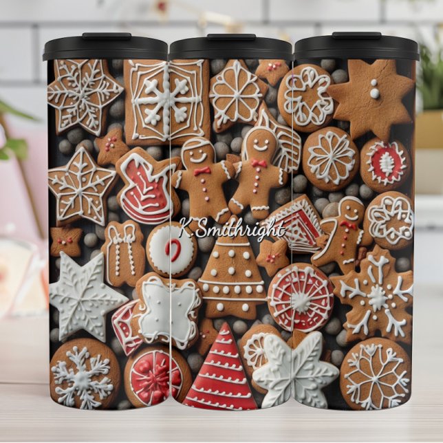 Iced Gingerbread Cookie Display Thermosbecher (Von Creator hochgeladen)