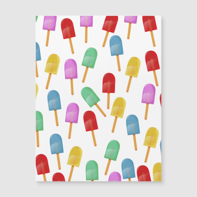 Iced Lolly pattern Magnetkarte (Vorderseite)
