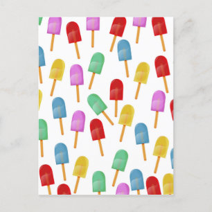 Iced Lolly pattern Postkarte