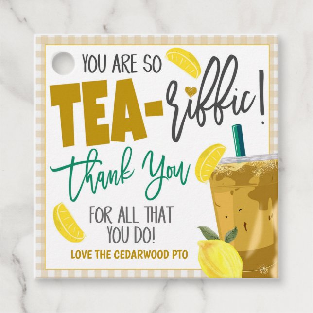 Iced Tea Gift Tags Geschenkanhänger (Vorderseite)