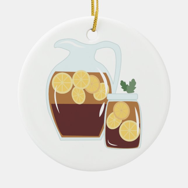 Iced Tea Keramik Ornament (Vorne)