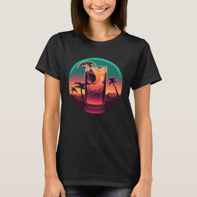 Iced Tea Synthwave 80s Retrowave Aesthetic  2 T-Shirt (Vorderseite)