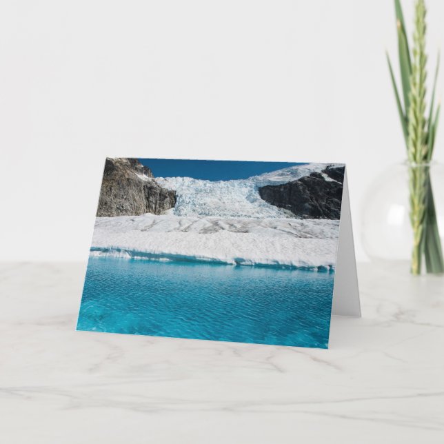 Icefall und See, Juneau Icefield (freier Raum nach Karte (Vorderseite)