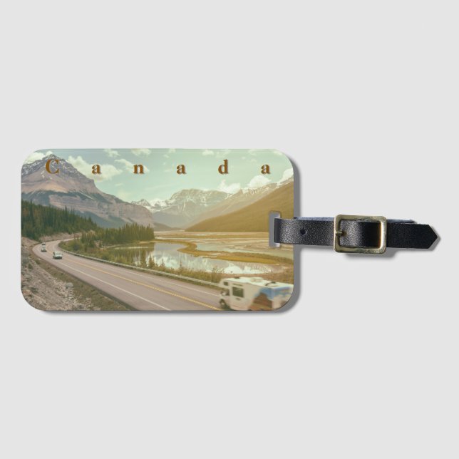 Icefield Parkway Road Canada Gepäckanhänger (Vorderseite (Horizontal))
