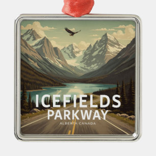 Icefields Parkway Alberta Canada Eagle Ornament Aus Metall