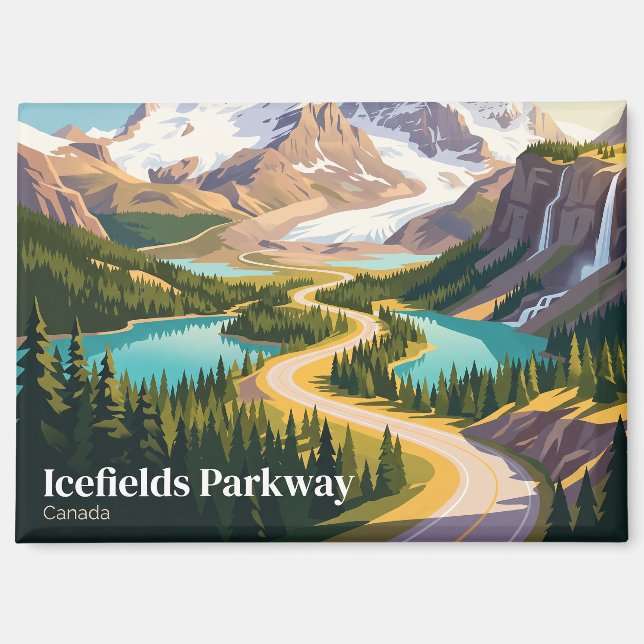 Icefields Parkway Kanada Magnet (Vorderseite)
