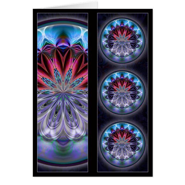 IceFire Mandala Lesezeichen Card (Vorne)