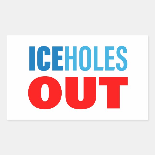 ICEholes OUT Rechteckiger Aufkleber (Vorderseite)