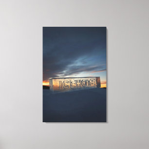 ICEHOTEL 24" x 6" wickelte Leinwand ein