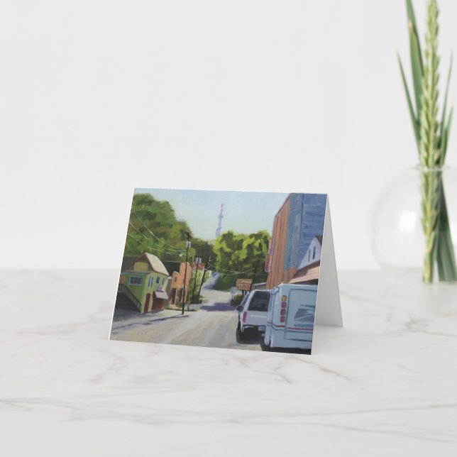 Icehouse Townscape Art Note Card Dankeskarte (Vorderseite)