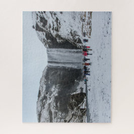 Iceland Jigsaw Puzzle - Skogafoss waterfall Winter