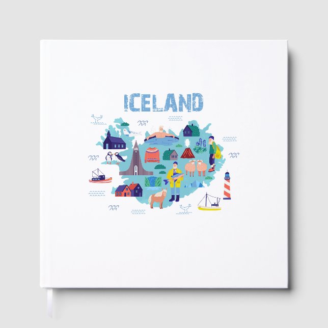 Iceland map gästebuch (Vorderseite)