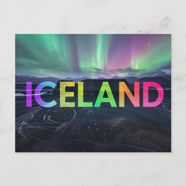 Iceland Postkarte (Vorderseite)