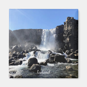Iceland waterfall magnet