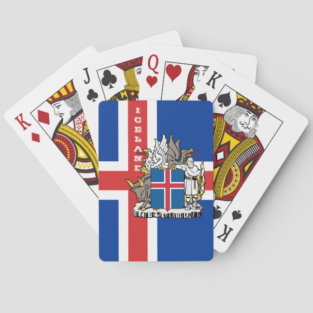 Icelandic Flag Games, Iceland Playing Cards Spielkarten (Rückseite)