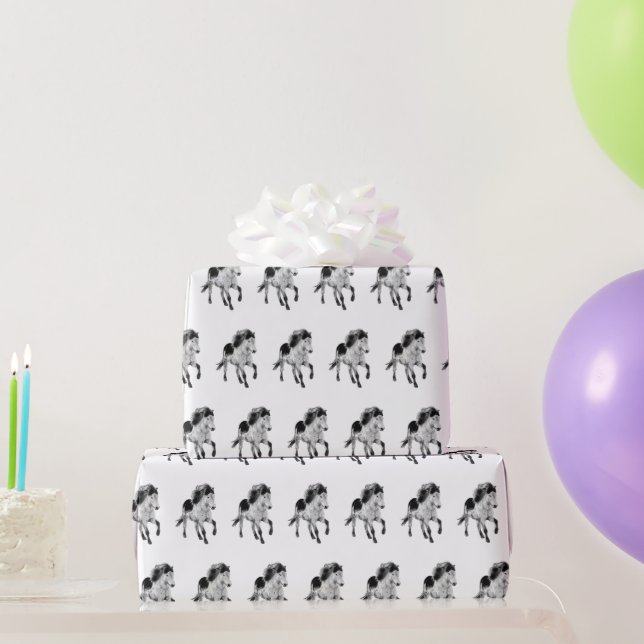 Icelandic horse in motion geschenkpapier (Partygeschenke)