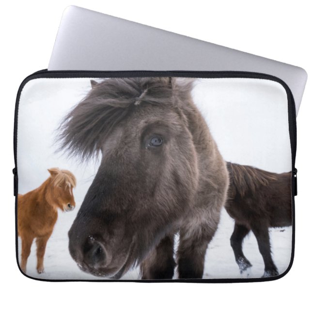 Icelandic Horse portrait Laptopschutzhülle (Vorderseite)