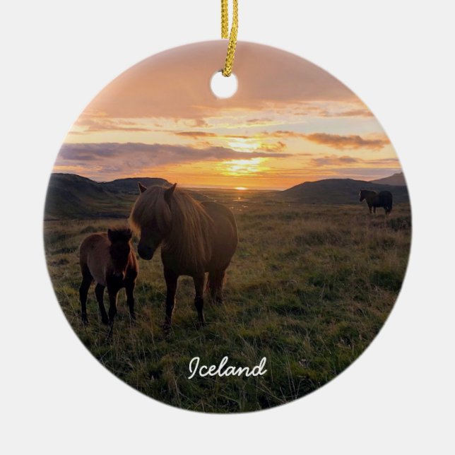 Icelandic horses - keramik ornament (Vorne)