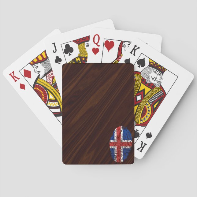 Icelandic touch fingerprint flag spielkarten (Rückseite)