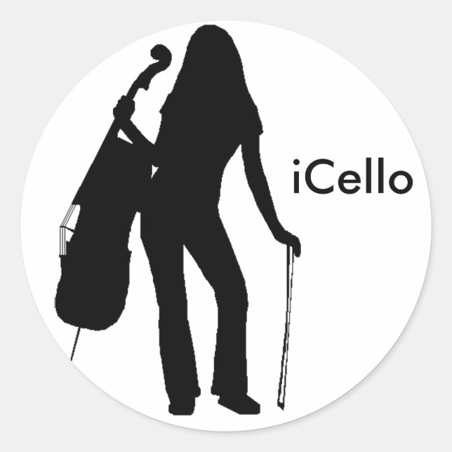 iCello-Aufkleber Runder Aufkleber (Vorderseite)