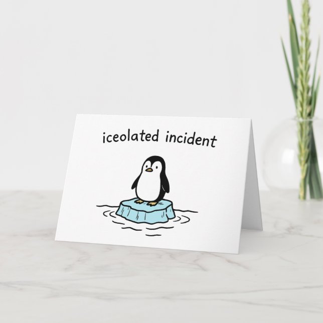 Iceolated Incident - Funny Christmas Card Feiertagskarte (Vorderseite)