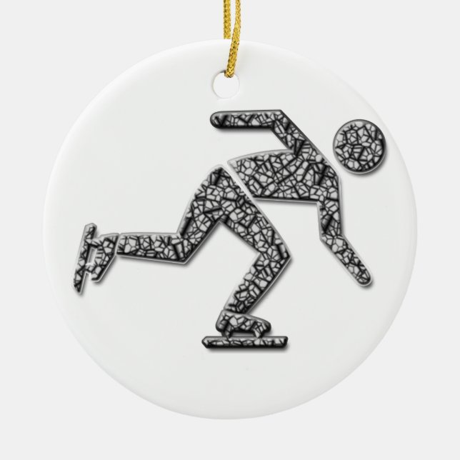 Iceskater Keramik Ornament (Vorne)