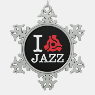 Ich 45 Adapter Jazz Schneeflocken Zinn-Ornament