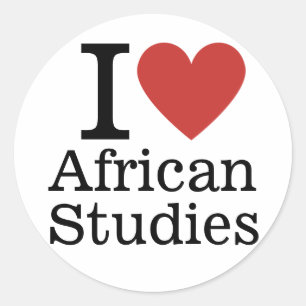 Ich ❤️ Afrikanische Studien für Studenten/Fakultät Runder Aufkleber
