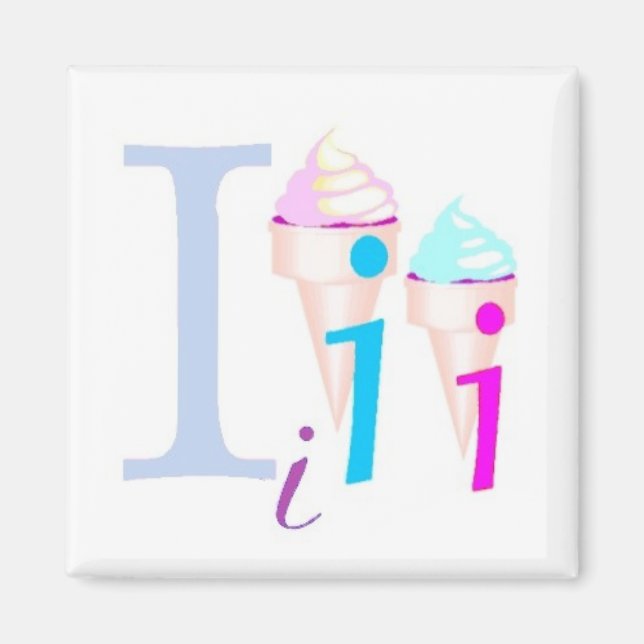Ich - Alphabet Magnet (Vorne)