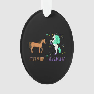 Ich als Tante oder Tante Pferd Unicorn Geschenk Ornament