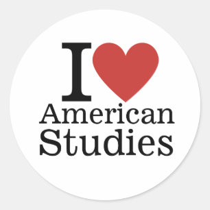 Ich ❤️ American Students/Faculty CUSTOM Runder Aufkleber