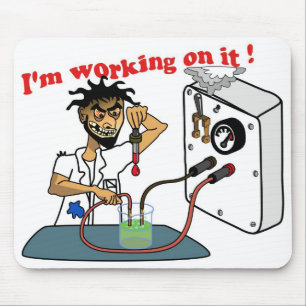 Ich arbeite an es mousepad