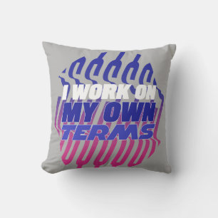 Ich arbeite an meinem Motivierend Throw Kissen
