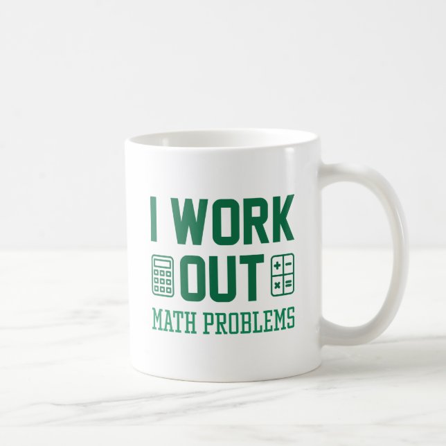 Ich arbeite die Mathematik-Probleme aus Kaffeetasse (Rechts)