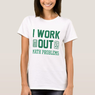 Ich arbeite die Mathematik-Probleme aus T-Shirt