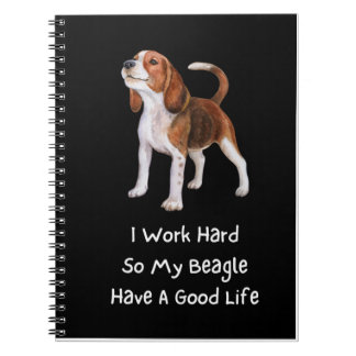 Ich arbeite fleißig, damit mein Beagle gut ist Notizblock