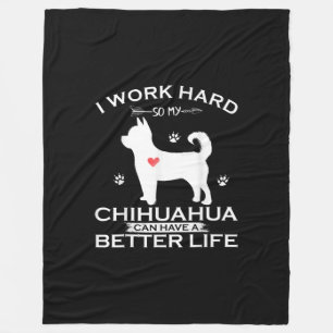 Ich arbeite hart, damit mein Chihuahua-Hund besser Fleecedecke