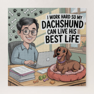 Ich arbeite hart, damit mein Dachshund sein bestes