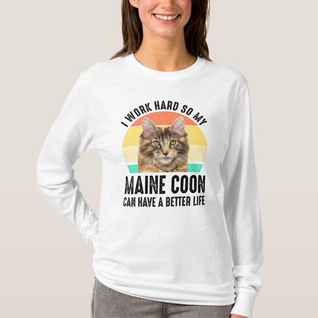 Ich arbeite hart, damit mein Hauptcoon ein bessere T-Shirt (Vorderseite)