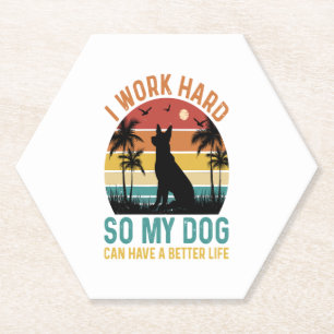 Ich arbeite hart, damit mein Hund ein besseres Shi Untersetzer