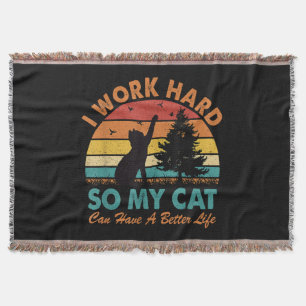 Ich arbeite hart, damit meine Katze ein besseres L Decke