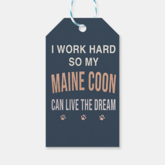 Ich arbeite hart, damit meine Maine Coon träumen k Geschenkanhänger