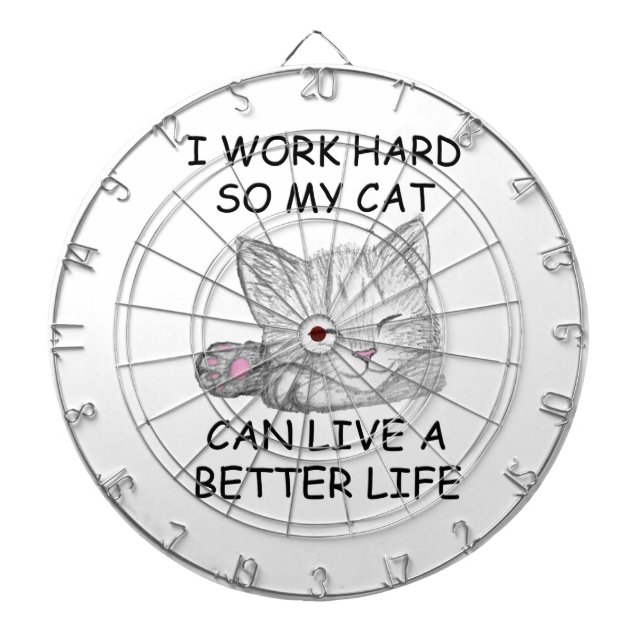 Ich arbeite hart dartscheibe (vorne)