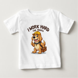 Ich arbeite hart für Leckereien Funny Golden Retri Baby T-shirt