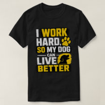Ich arbeite hart Hundeliebhaber Zitat Design